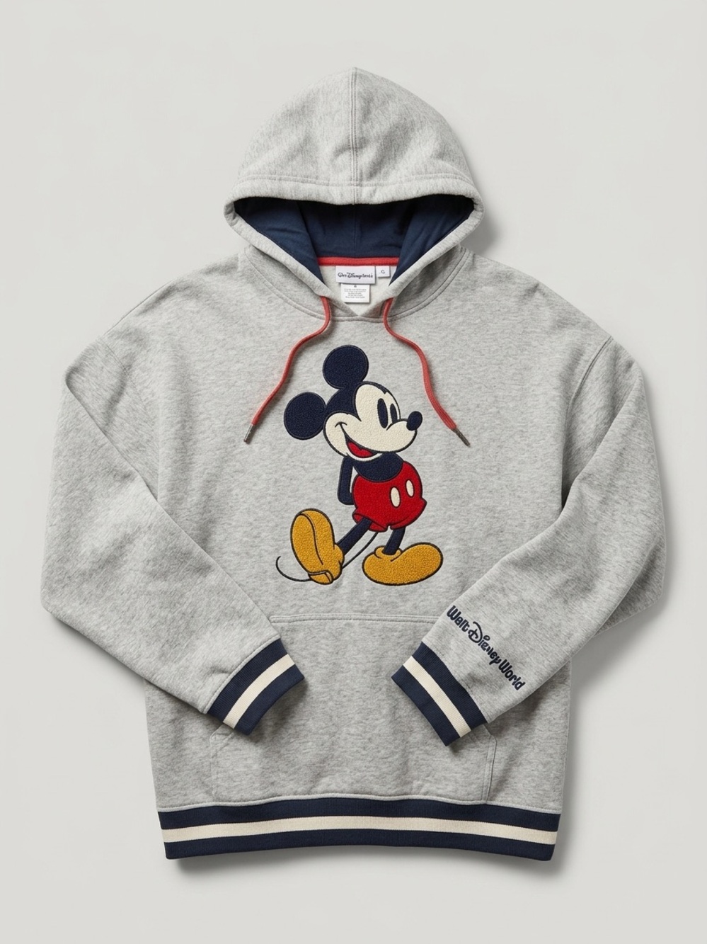 Disney Mickey Mouse Gray Hooded Sweatshirt - Men’s XL